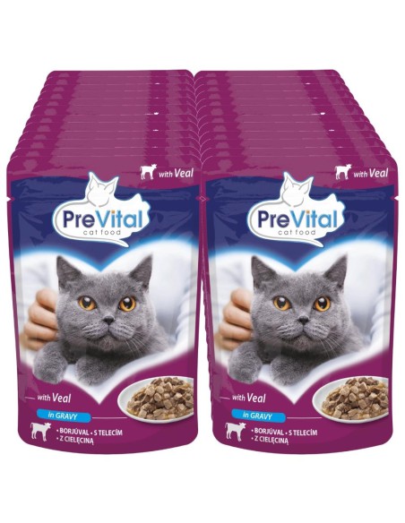 Zapas saszetek dla kotów  Mix smaków mięso ryba 96x100g PreVital 5999546172768 10