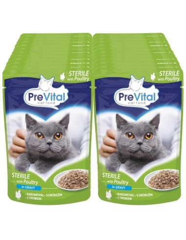 Zapas saszetek dla kotów  Mix smaków mięso ryba 96x100g PreVital 5999546172768 11