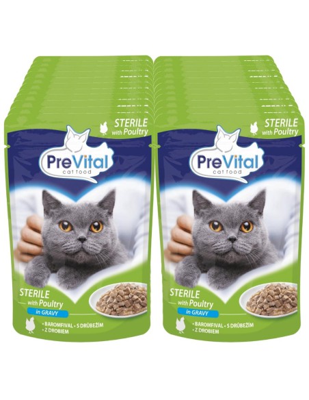 Zapas saszetek dla kotów  Mix smaków mięso ryba 96x100g PreVital 5999546172768 11