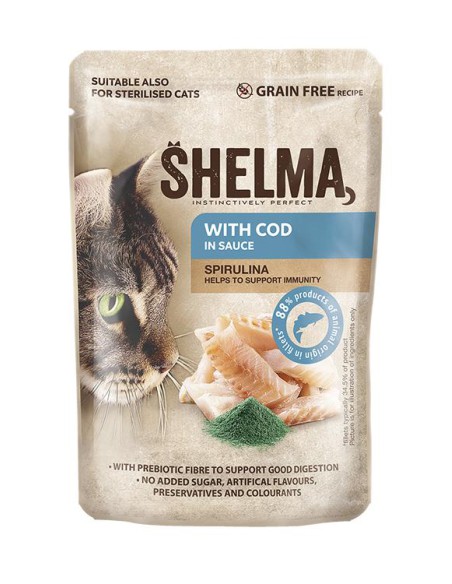 Zestaw bezzbożowych filecików dla kotów mix smaków Shelma, 4x85g - Mokra karma dla kota Zestaw bezzbożowych filecików dla kotów mix smaków Shelma, 4x85g 8595606406735 5