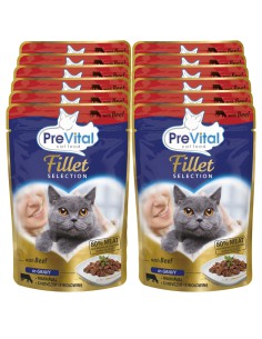 Mokra karma dla kotów fileciki wołowina 12x85g 5999546175929 2