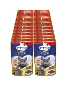 Mokra karma dla kotów fileciki wołowina 48x85g 5999546175929 2