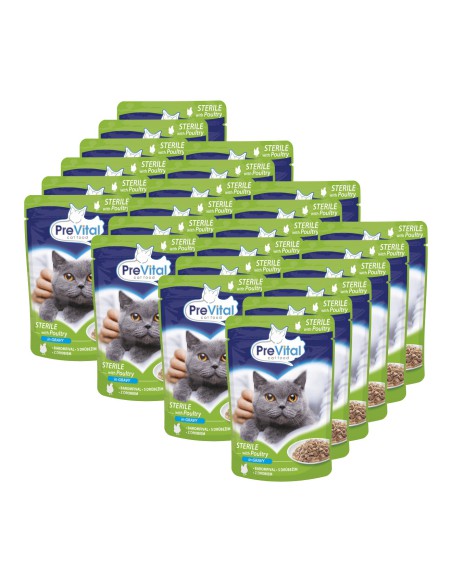 Zestaw karmy kociej Mix smaki mięsne 72x100g PreVital 5999546172027 3