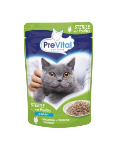 Delikatna mokra karma dla kotów sterylizowanych PreVital Sterile, kurczak 100 g 5999546172768 2