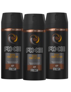 Zestaw dezodorantów w sprayu dla mężczyzn AXE Dark Temptation 3x150 ml 8717644685037 2