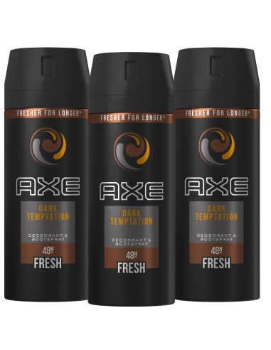 Zestaw dezodorantów w sprayu dla mężczyzn AXE Dark Temptation 3x150 ml 8717644685037