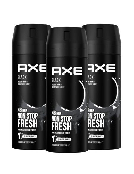 Zestaw dezodorantów dla mężczyzn w sprayu AXE Black 3x150 ml 8712561614122