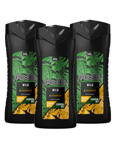 Żel pod prysznic dla mężczyznw zestawie Axe Wild Mojito 3x400ml 8717163947739