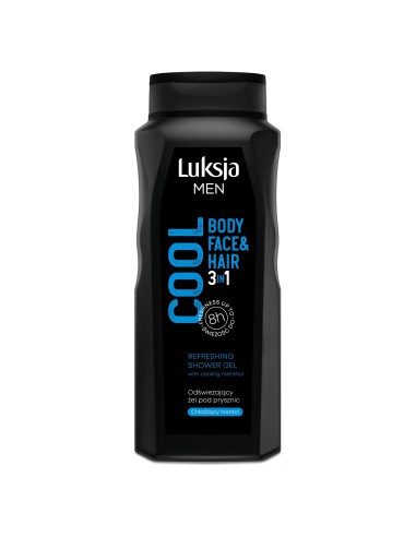 Żel męski pod prysznic mix Zestaw 3x500ml Luksja Care Pro MEN 5900536349022 4