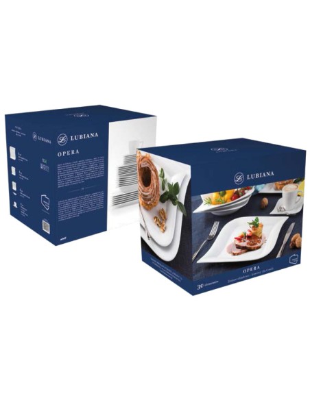 Zestaw serwisowy obiadowo-kawowy dla 6 osób 30 elementów Lubiana Opera 5900245235357 15