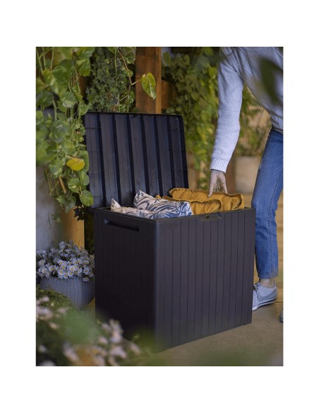 Grafitowa skrzynia ogrodowa Keter City Schowek 113l 7290112631459 13