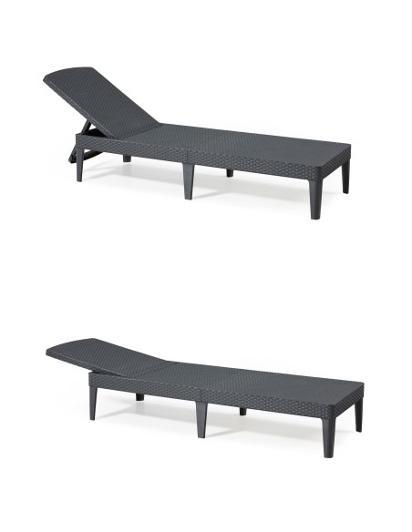 Regulowany leżak ogrodowy składany Jaipur grafitowy Keter 8711245144870 17