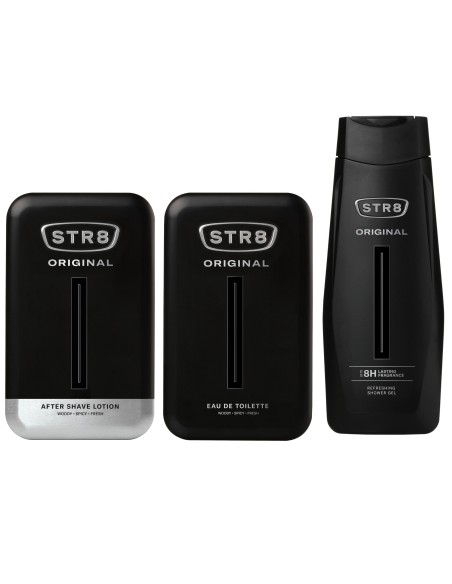 Ponadczasowy zestaw dla mężczyzn: Woda toaletowa + Woda po goleniu + Żel pod prysznic STR8 Original 5201314149736 11