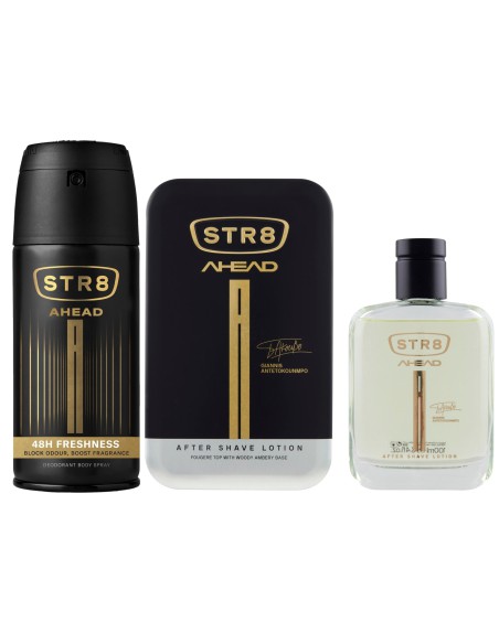 Woda toaletowa z dezodorantem i żel pod prysznic zestaw STR8 Ahead 5201314107163 9