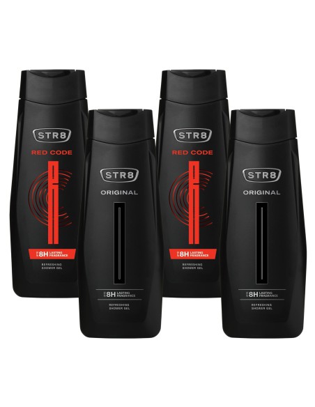 Wyjątkowy zestaw żeli pod prysznic dla mężczyzn STR8 Original + Red Code 4 x 400ml 5201314149897 7