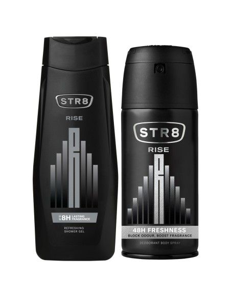 Duet kosmetyków dla mężczyzn: Dezodorant do ciała + Żel pod prysznic STR8 Rise 5201314107224 9
