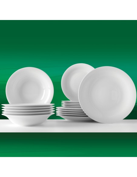 Talerze do posiłków dla 6 osób 18 elementów Lubiana Tiago 5900245218176