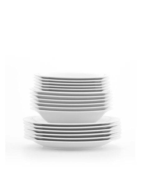 Talerze do posiłków dla 6 osób 18 elementów Lubiana Tiago 5900245218176 2