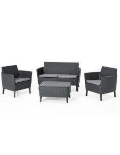 Zestaw do ogrodu: 2x fotel + sofa + stolik Keter Salemo 8711245155357 2