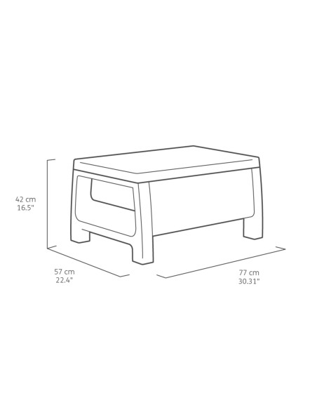 Meble ogrodowe Zestaw: narożnik + stolik Keter Corfu Relax 3253929168024 3