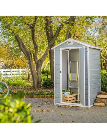 Domek narzędziowy do ogrodu szary Keter Manor 4x3 7290103659028 19