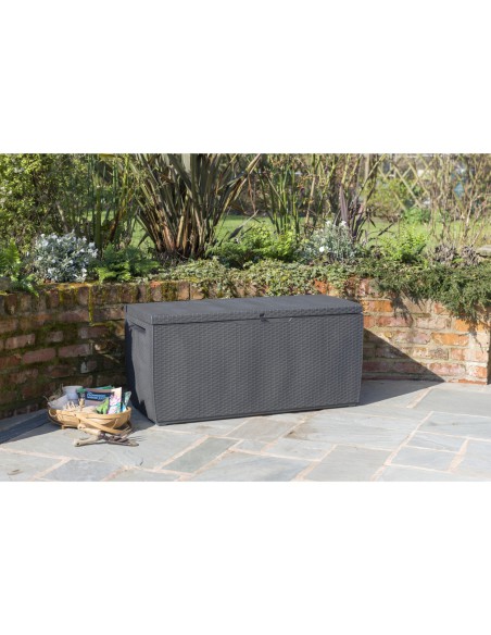 Grafitowa skrzynia ogrodowa 305l Keter Capri 7290106929913 26