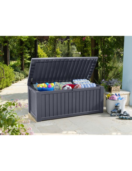 Brązowa skrzynia ogrodowa Keter Rockwood 570l 7290103664084 12