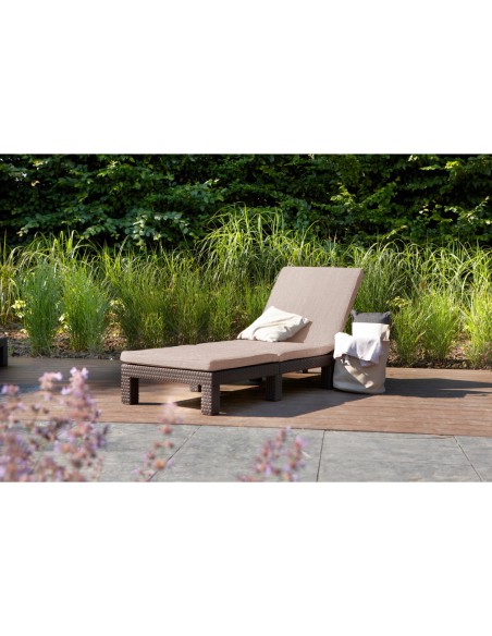 Leżak ogrodowy z poduszką brązowy Allibert by Keter Daytona 8711245152875 7