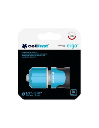 Szybkozłącze - przelot ERGO 1/2"-5/8" Cellfast 5901828859830 2