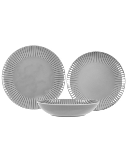 Zestaw obiadowych talerzy dla 6 osób 18 elementów  Lubiana Daisy Cloud 5900245761306