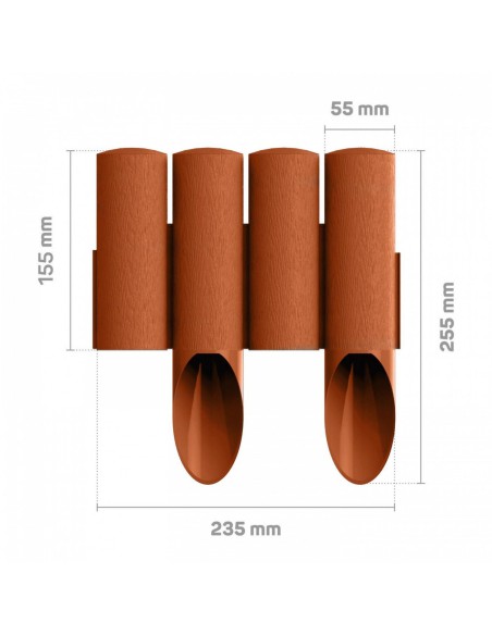 Ceglasta ogrodowa palisada 4 STANDARD Cellfast 14,5cm x 2,3m 5907553507497 6