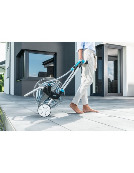 Wózek + wąż ogrodowy 1/2" 25m + zraszacz + końcówki Cellfast 5901828858857 18