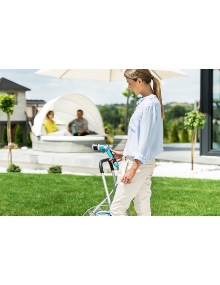 Wózek + wąż ogrodowy 1/2" 25m + zraszacz + końcówki Cellfast 5901828858857 20