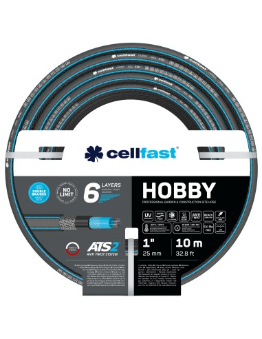 Wąż ogrodowy 6 warstwowy Cellfast HOBBY ATS2 TM 1" 10 mb 5907512607428 2