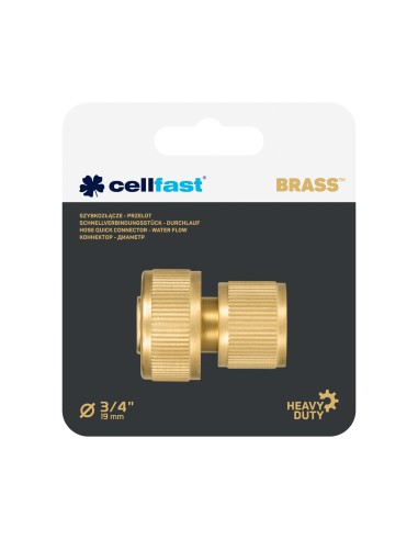 Szybkozłącze - przelot 3/4" BRASS Cellfast 5907553509217 7