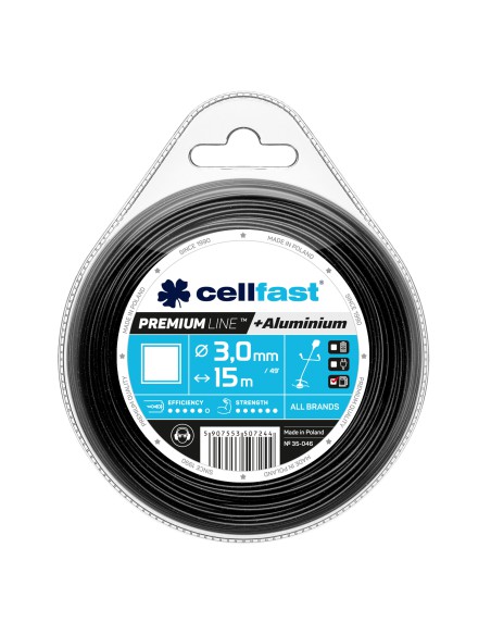 Żyłka tnąca 15 m PREMIUM - kwadrat Cellfast 5907553507244 4
