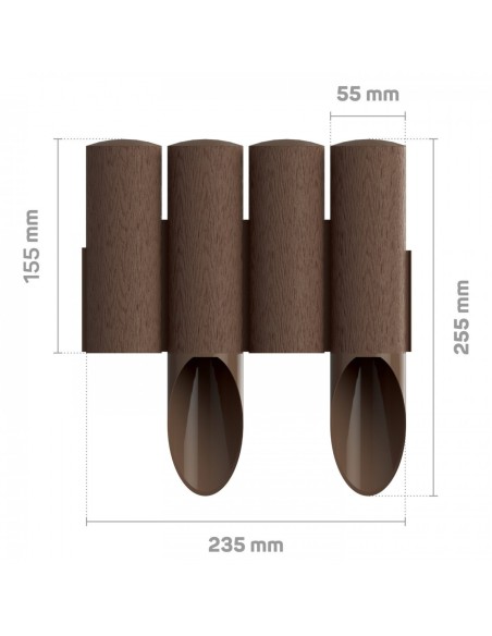 Brązowa ogrodowa palisada 4 STANDARD Cellfast 14,5cm x 2,3m 5907553506483 4