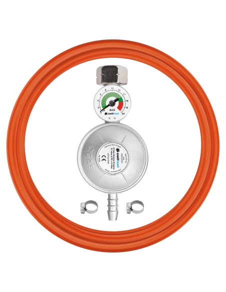 Zestaw przyłączeniowy z manometrem propan-butan  Cellfast 5907512603710 2