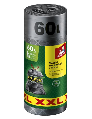 Elastyczne worki na śmieci z taśmą Magnum Flex XXL 60 L, 20 sztuk 5900536353487 2