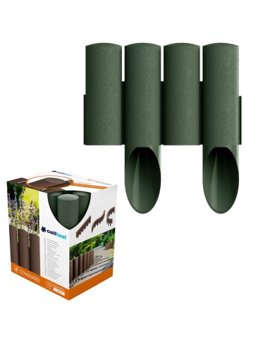 Zielona ogrodowa palisada 4 STANDARD Cellfast 14,5cm x 2,3m - Obrzeża trawnikowe