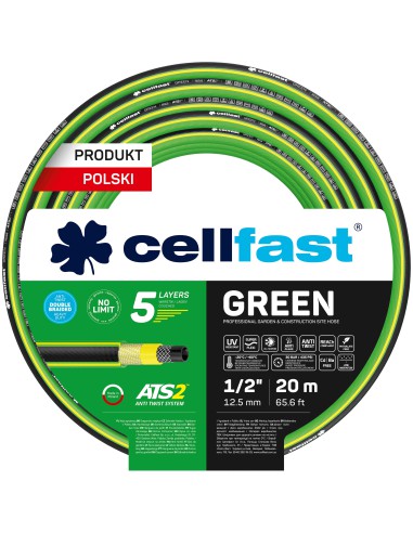 Wąż ogrodowy 5 warstwowy Cellfast GREEN ATS2 TM 1/2" 20 mb 5907512607381 3