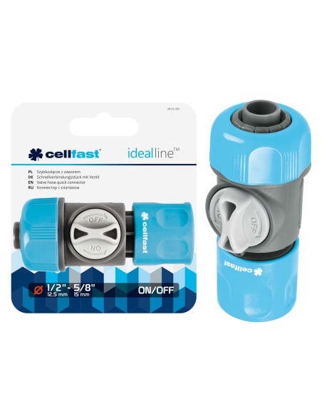 Szybkozłącze z zaworem IDEAL 1/2"-5/8" Cellfast 5907553508326 9
