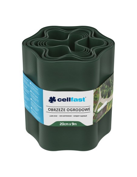 Ciemnozielone obrzeże ogrodowe Cellfast 20 cm x 9 m - Obrzeża ogrodowe Ciemnozielone obrzeże ogrodowe Cellfast 20 cm x 9 m 5901828850851 4