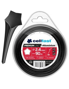 Żyłka tnąca PREMIUM - gwiazdka 2,4 mm x 90 m Cellfast 5907553508463