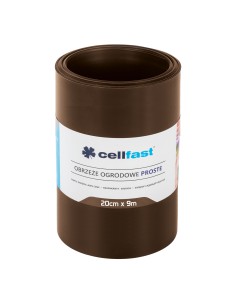 Brązowe obrzeże ogrodowe proste Cellfast 20 cm x 9,0 m 5907553505592