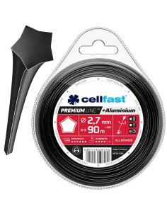 Żyłka tnąca PREMIUM - gwiazdka 2,7 mm x 90 m Cellfast  5907553508470