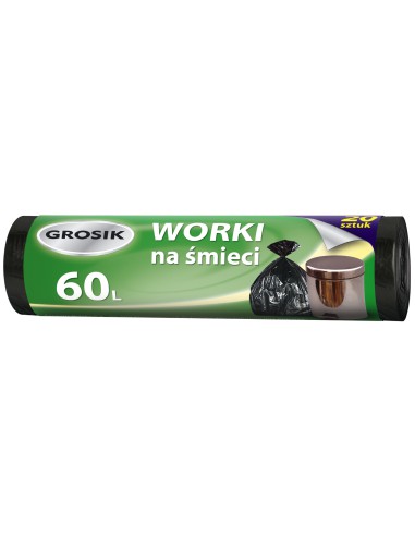 Pojemne worki na śmieci Grosik 60l 20 sztuk 5900536224398