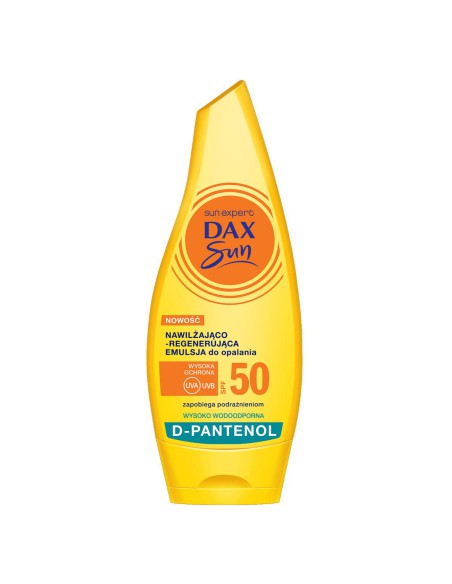 Nawilżająco-regenerująca emulsja do opalania SPF 50 z D-Panetnolem Dax Sun 175 ml 5900525071965