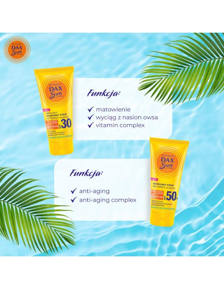 Anti-Aging krem do twarzy SPF 50+ Dax Sun 50 ml 5900525051196 2