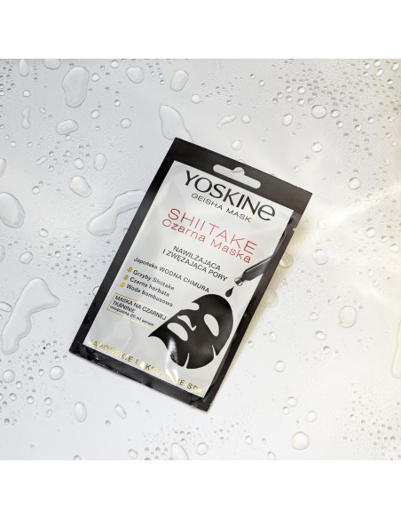 Maska na czarnej tkaninie Yoskine Geisha Mask Shiitake 20 ml - Kosmetyki do twarzy Maska na czarnej tkaninie Yoskine Geisha Mask Shiitake 20 ml 5900525060747 3